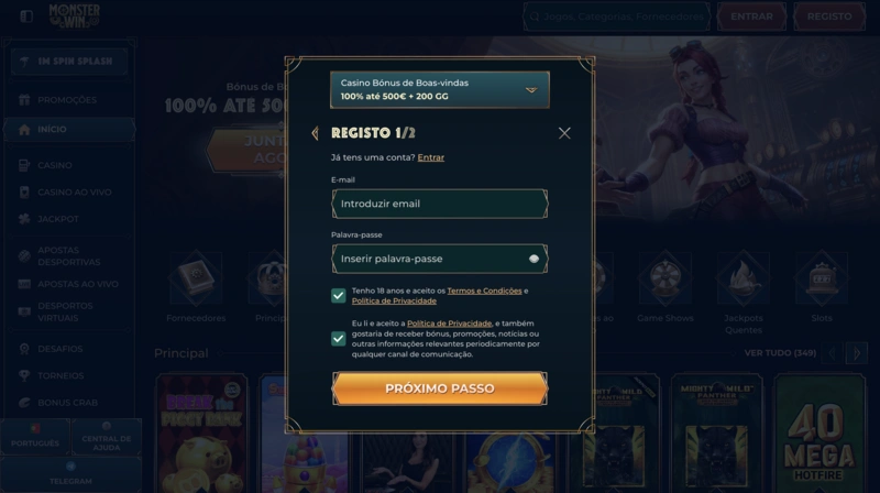 Monsterwin Registration